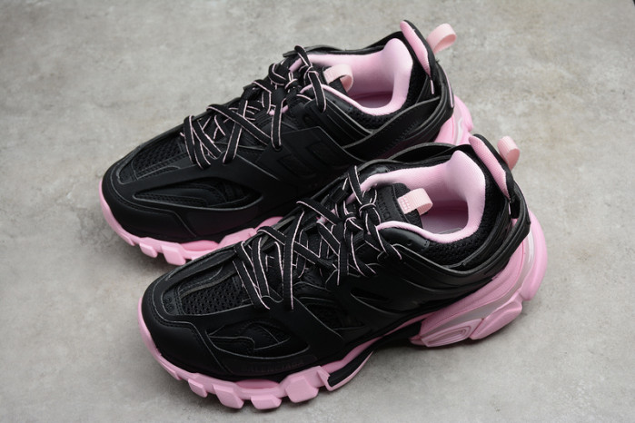 bl track led trainers sneaker black pink 10605