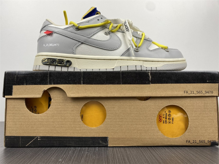 nike dunk low off-white lot 27 dm1602-120
