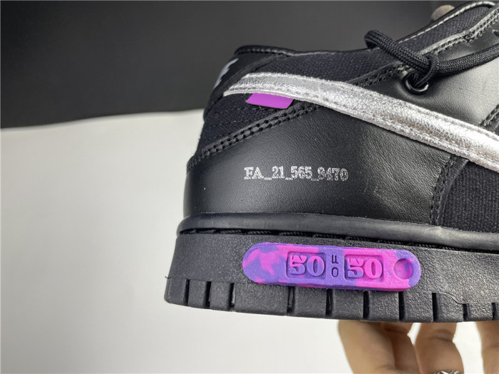 off-white x nike dunk low black dm1602-001
