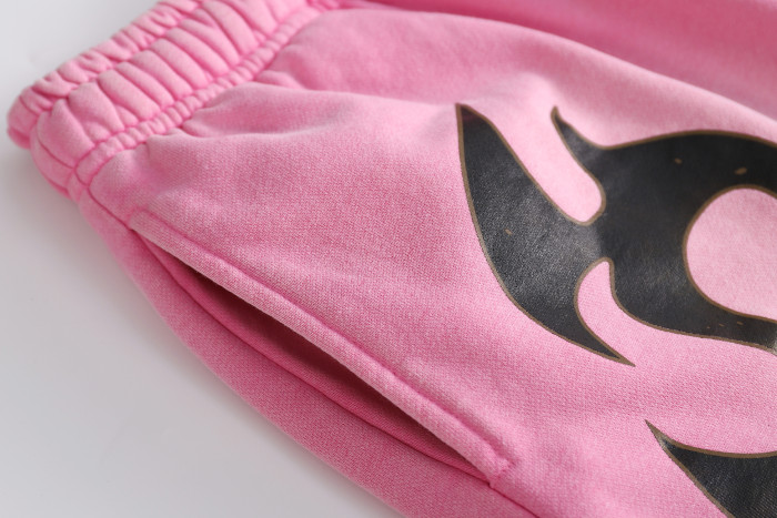 He11star flame shorts pink