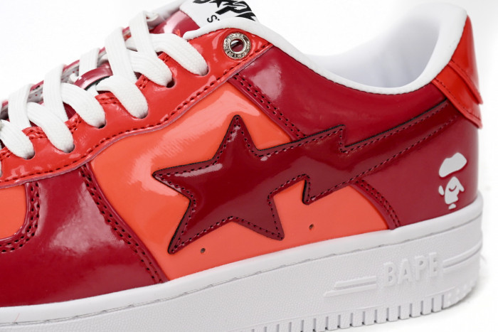 bape sta low white dark red mirror surFa*e 001fwh201046