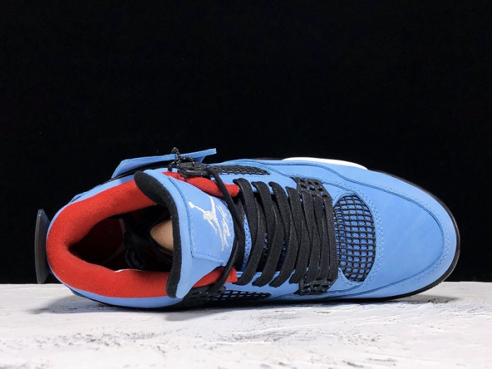 travis scott x air jordan 4 “houston oilers” university blue 308497-406