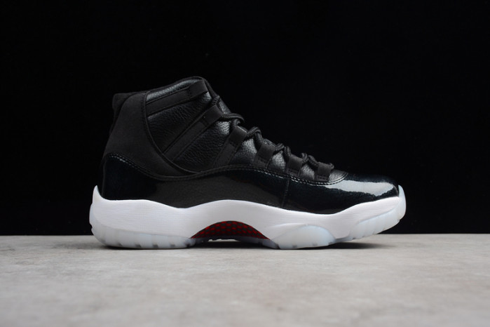jordan 11 retro bp "72-10" black mens 378037-002