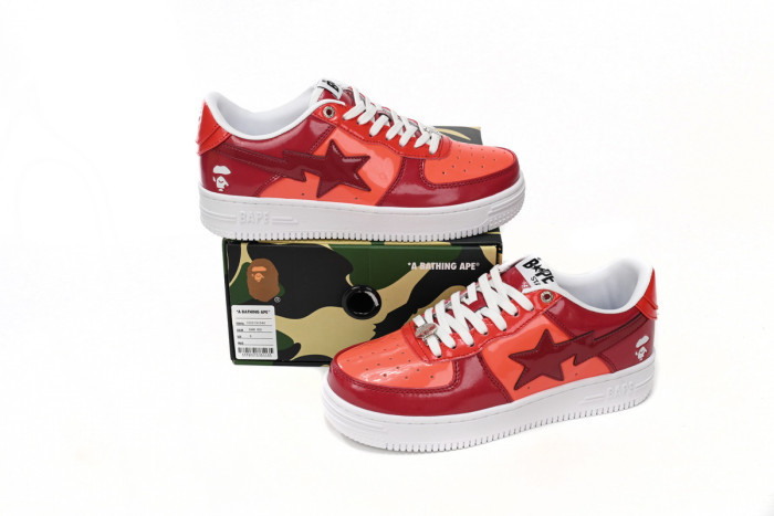 bape sta low white dark red mirror surFa*e 001fwh201046