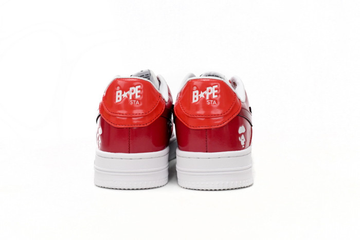 bape sta low white dark red mirror surFa*e 001fwh201046