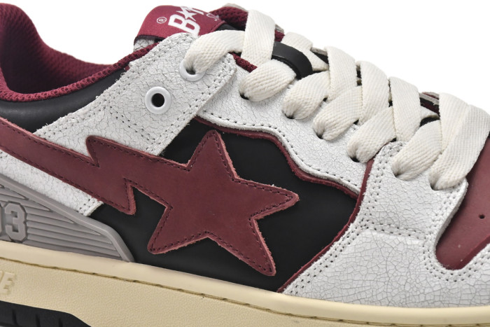 bape sk8 sta low red grey 1i20-291-020