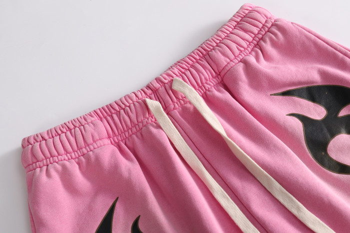 He11star flame shorts pink