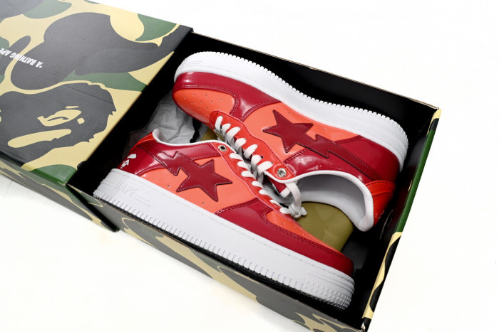 bape sta low white dark red mirror surFa*e 001fwh201046
