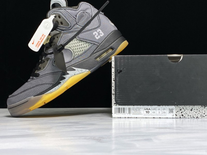 off white air jordan 5 sp black muslin fire red - ct8480-001